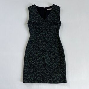 Alice + Olivia Jayda Leopard Print Mini Dress | Green + Black | Size 0 | NWOT